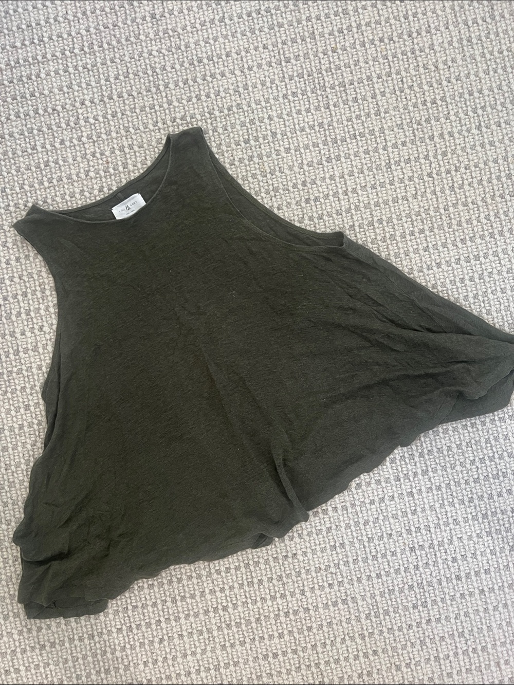 Lou & Grey Olive Tank with Swing Hem
